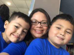 Monique with her sons